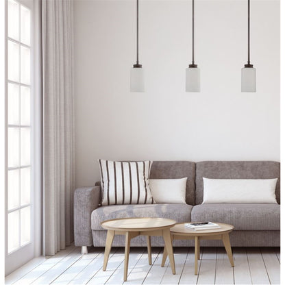 Sunset Lighting Dalton 1-Light Mini Pendant Light Provincial Bronze Opal Glass F18010-64
