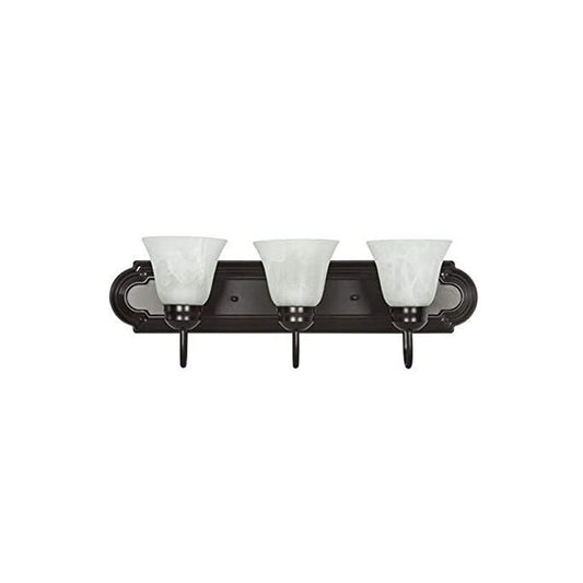 Sunset Lighting 3-Light Vanity Faux Alabaster Glass w/ Oil Bronze Finish F3163-44