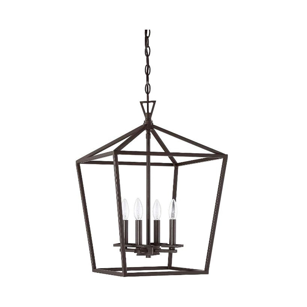 Sunset Lighting Raven 16" 4-Light Cage 60W Pendant Ceiling Provincial Bronze - F3716-64