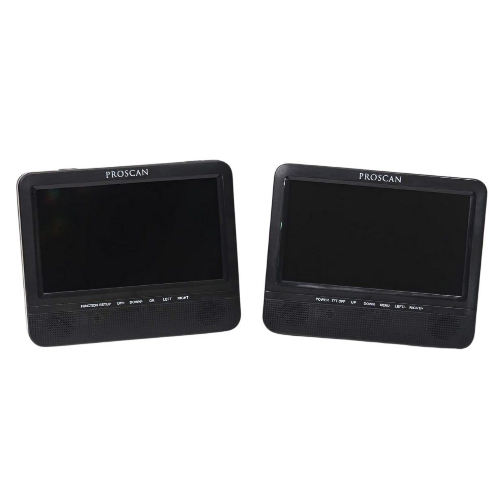 Proscan 7" Dual Screen Portable CD DVD Player w/ SD Card slot, USB port PDVD7751-B
