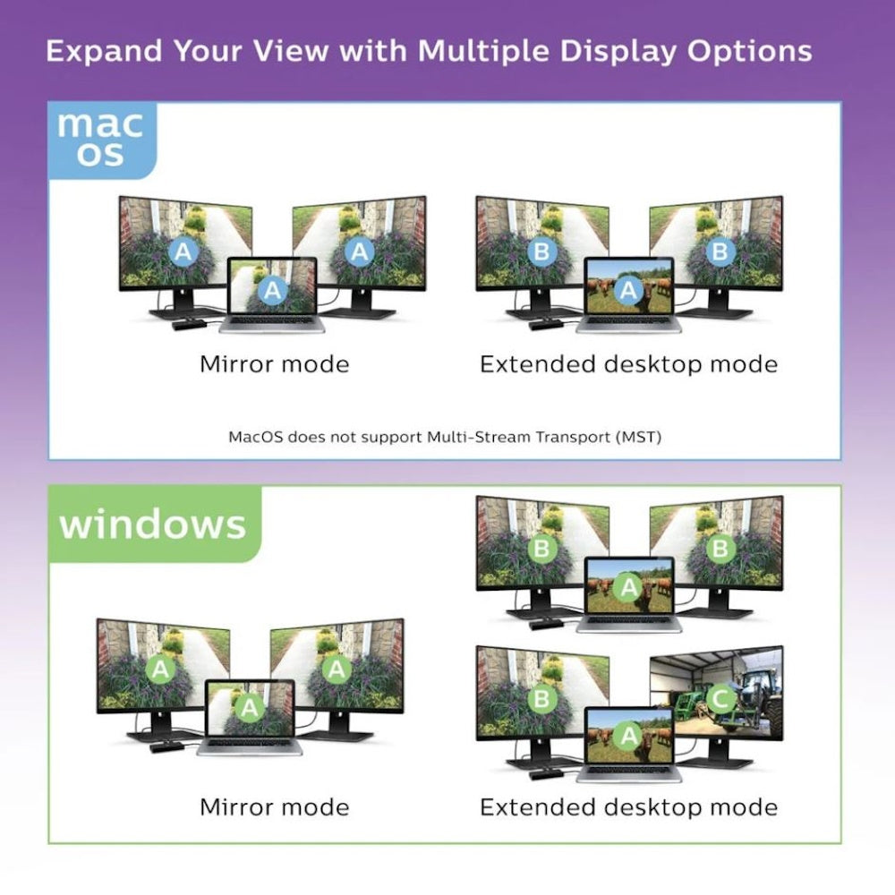 Philips Elite Plus USB-C Docking Station with Qi Wireless Charging Gray SWL9323GR37-T1