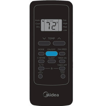 Midea 5,000 BTU Window Air Conditioner with Remote, 150 Sq ft, Black, 3 cooling modes and 3 fan speeds - MAW05R1WBL-T