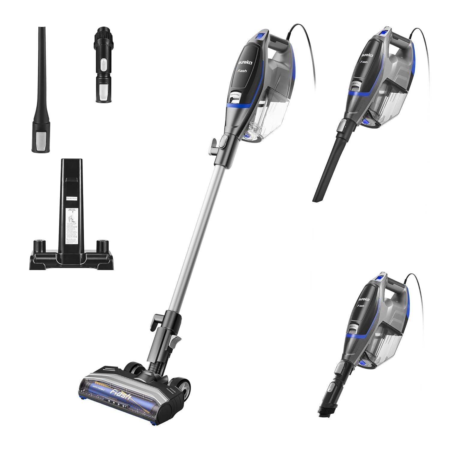 Eureka Flash NES520BL Corded Stick Vacuum for Powerful Multi-Surface C ...