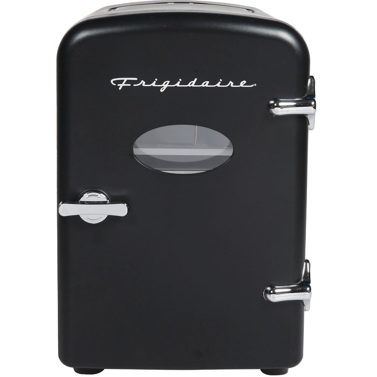 Frigidaire 9-Can/6L Retro Mini Fridge Cooler Black EFMIS2175-BLACK, Includes 110V home power cord & 12V DC car adapter