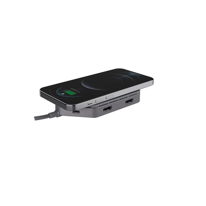 Philips Elite Plus USB-C Docking Station w/ Qi Charging, 2x USB 3.0 ports that transfer data up to 5Gbps, USB Type-C 100W laptop charging port - DLK9121C/27