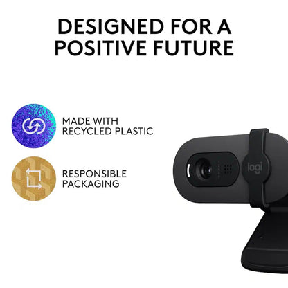 Logitech Brio 100 1080p Full HD Webcam for Meetings & Streaming 960-001580