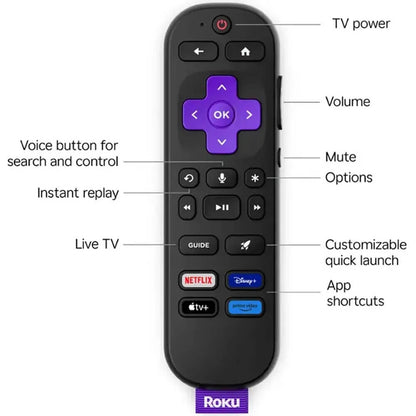 Roku 43" 4K HDR LED Smart Roku TV with Roku TV Remote 60 Hz HDR10+ 43R4C4