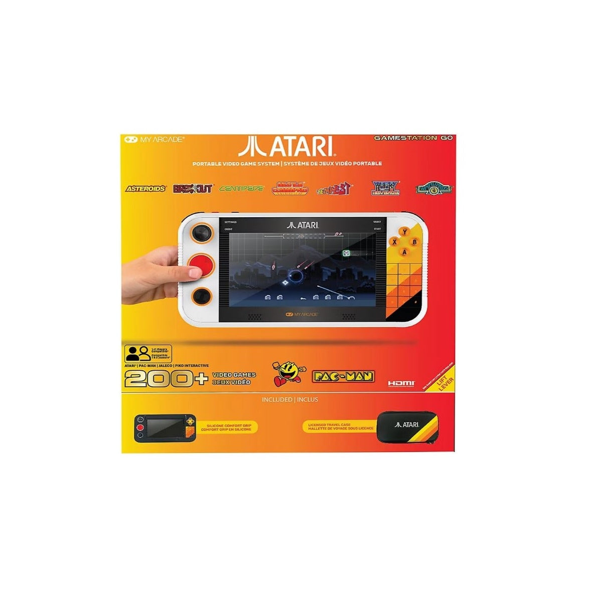 My Arcade Atari Gamestation Go Bundle, over 200 built-in games, 7" full-color display, Built-in Wi-Fi, built-in rechargeable battery - DGUNL-7177