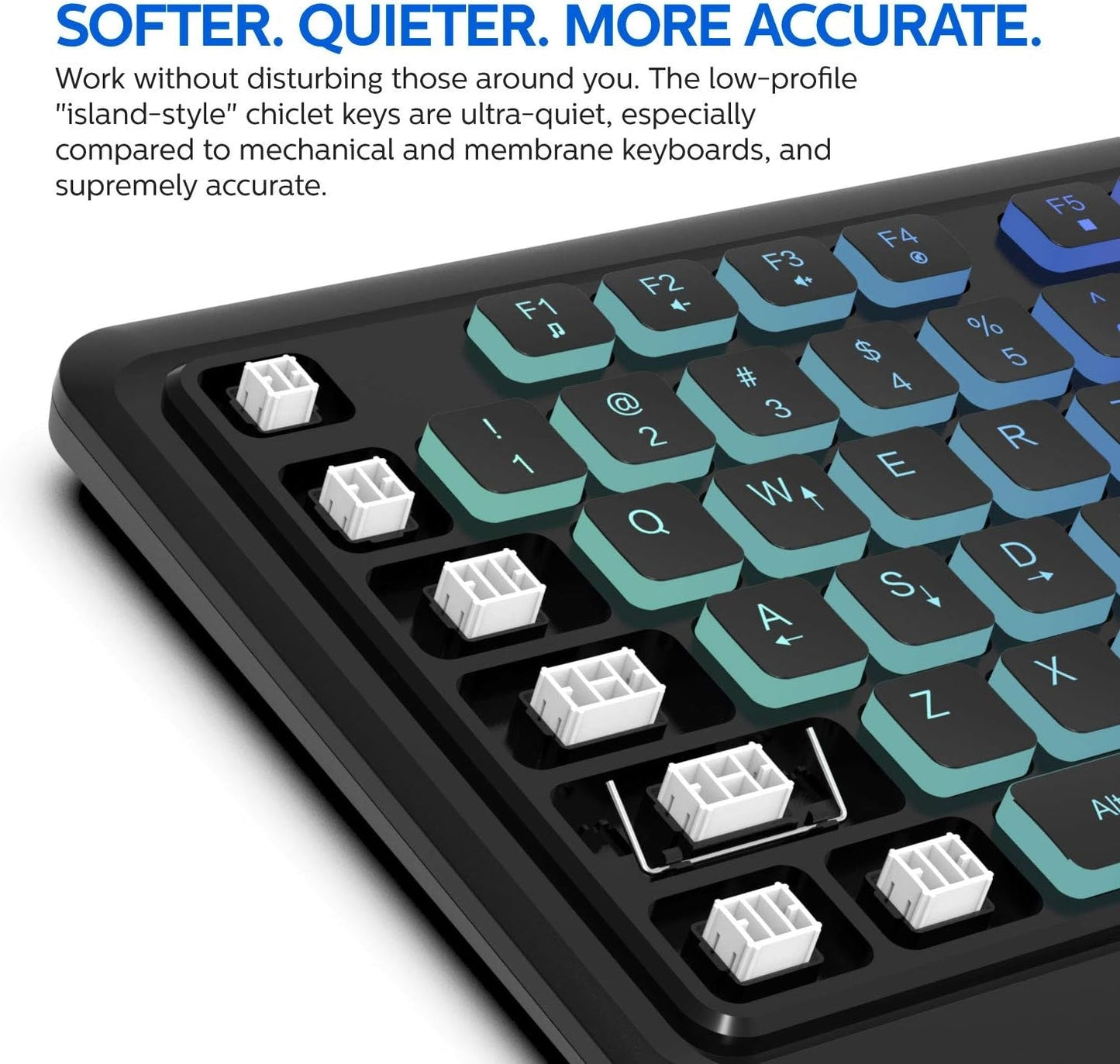 Philips UltraSlim USB Keyboard Low-Profile Wired PC Keyboard RGB Backlit SPK8294