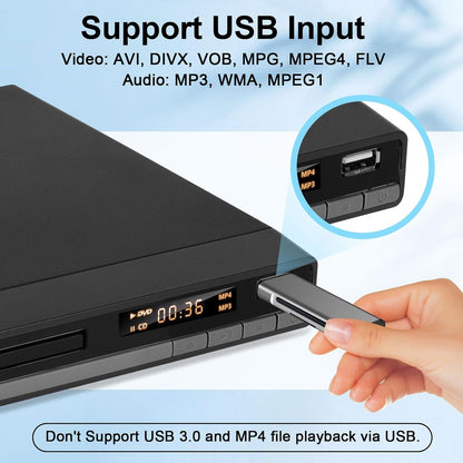 CURTIS DVD-168 DVD Player with Progressive Scan, Multi-Format Disc Playback