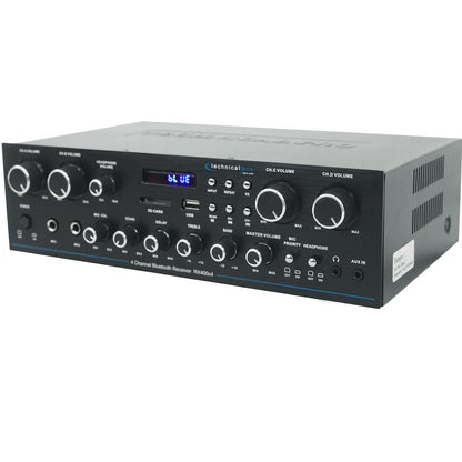 Technical Pro RX400X4 1600W 4-Channel Bluetooth Home Audio Receiver