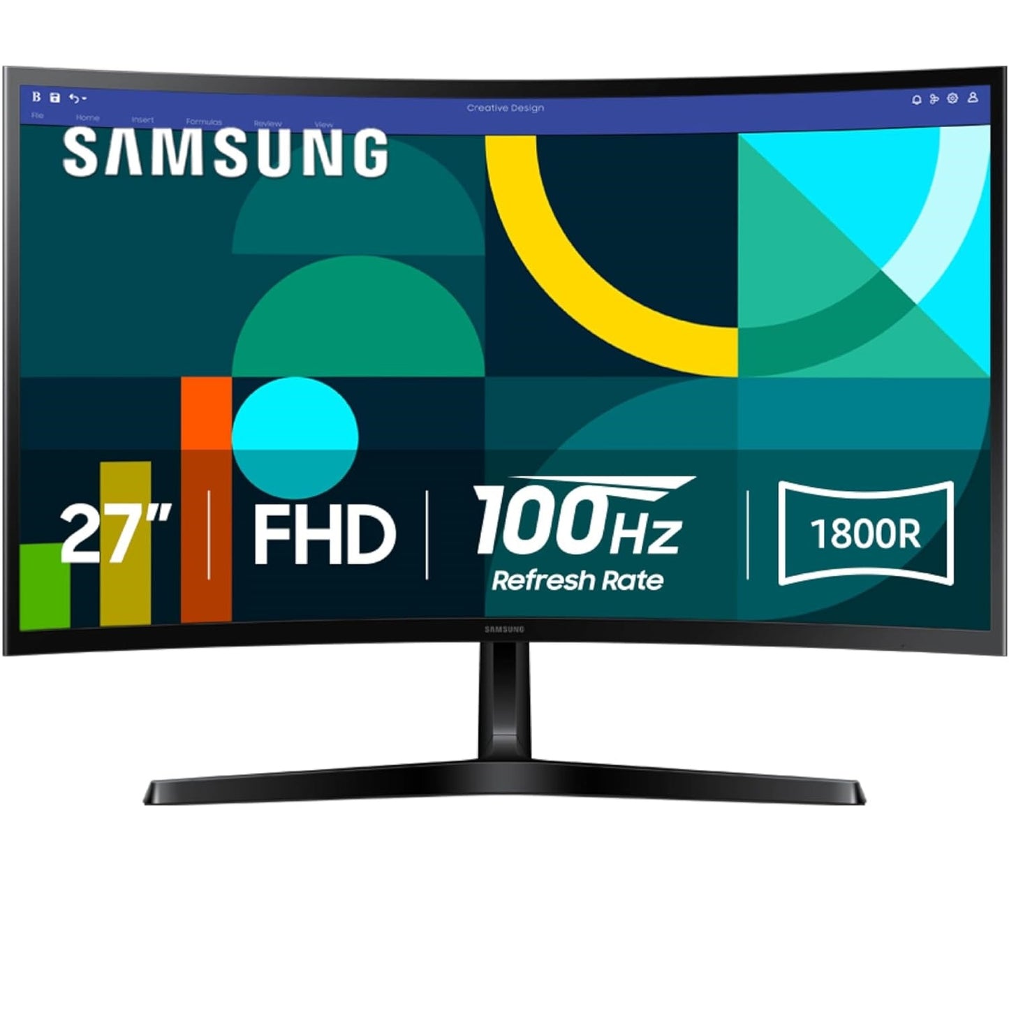 Samsung 27" 100Hz Essential S3 (S36GD) Series FHD 1800R Curved Computer Monitor LS27D366GANXZA