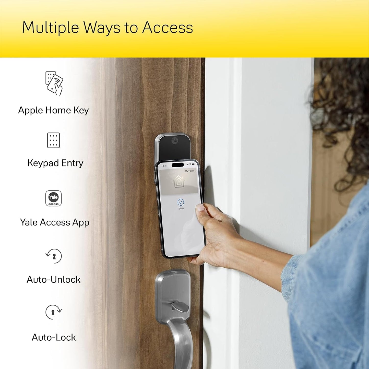 Yale Assure Lock 2 Plus Apple Home Keys Deadbolt with Wi-Fi Black Suede YRD450-N-WF1