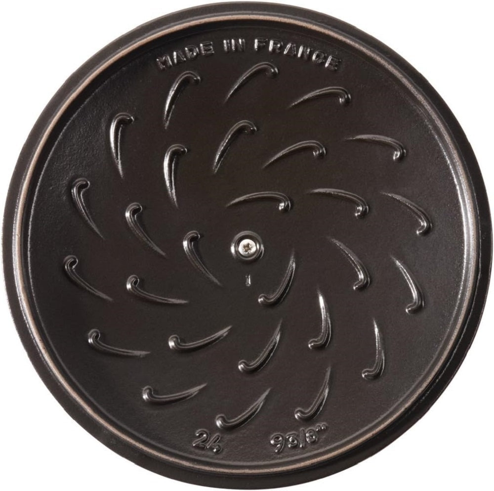 Staub Cast Iron Dutch Oven, 3.75Qt, serves 3-4, Made in France, Black 11732423