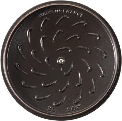 Staub Cast Iron Dutch Oven, 3.75Qt, serves 3-4, Made in France, Black 11732423