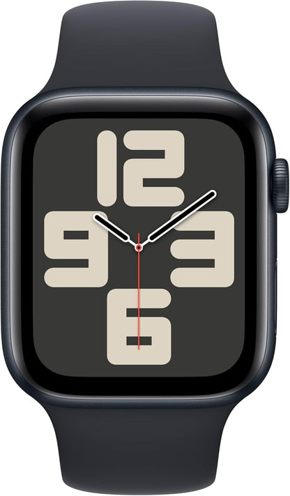 Apple Watch SE 2nd Gen GPS 44mm Midnight Case M/L Sport Band Midnight MRE93LL/A