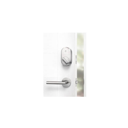 AUGUST Smart Lock Silver Single Cylinder Deadbolt with Connect Wi-Fi Bridge AUG-SL04-C03
