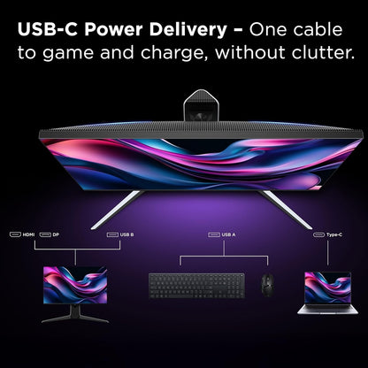 TCL 27" R94 Series 4K UHD HDR QD-Mini LED 1ms Gaming Monitor Black & White 27R94