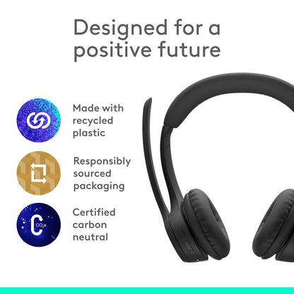 Logitech Zone 300 Wireless Headset Midnight Black 981-001406