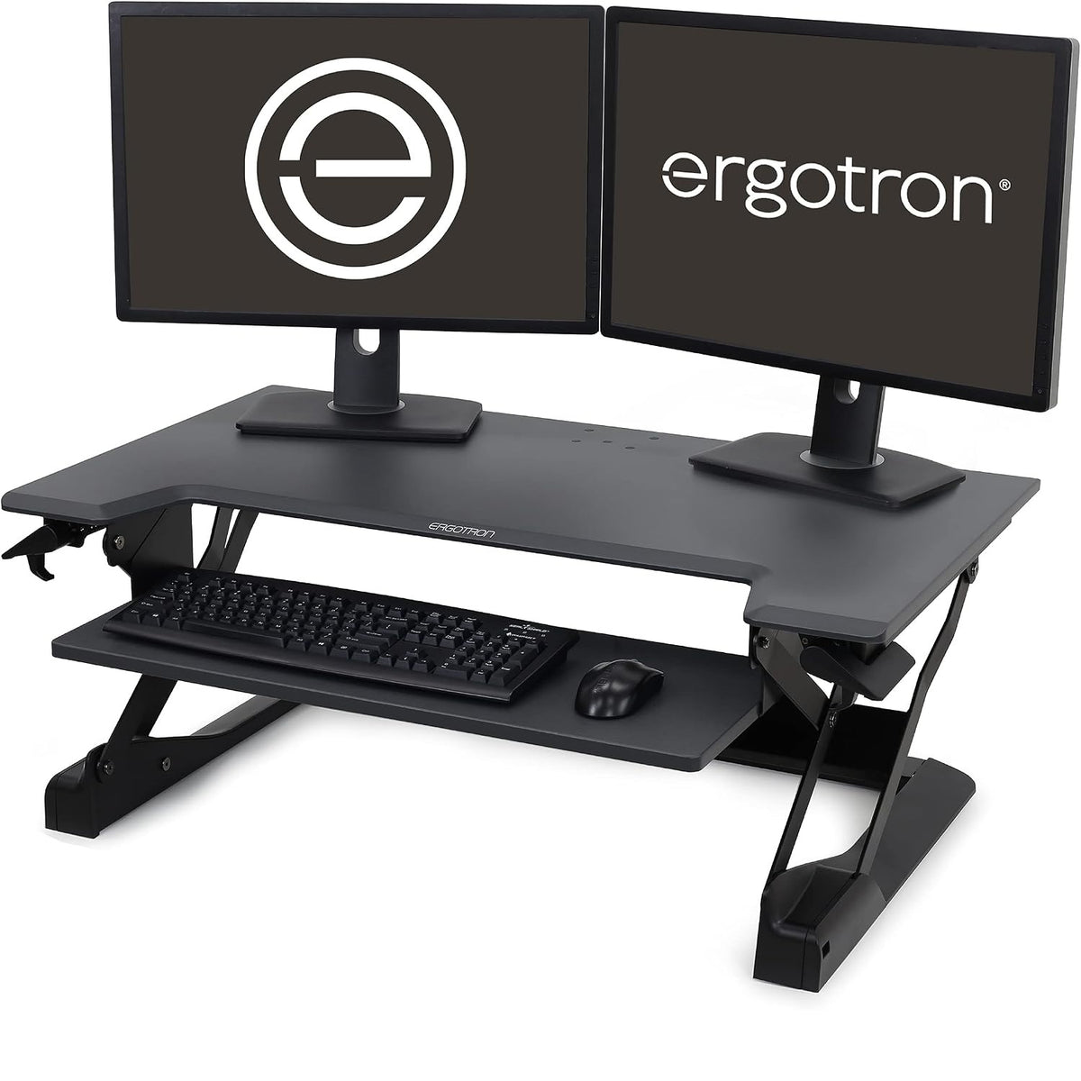 Ergotron WorkFit-TL 38"W Adjustable Standing Desk Converter, Black/Dark Gray 33-406-085