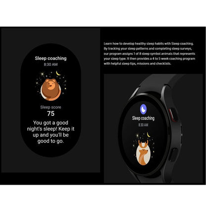 Samsung Galaxy Watch 4 Smartwatch 44mm with Extra Band Included Wi-Fi Only, Black SM-R870NZKCXAA
