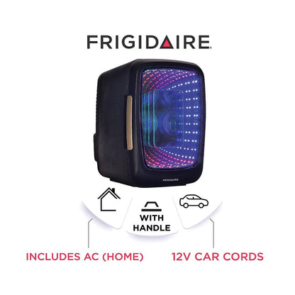 Frigidaire EFMIS179-STEALTH 6 Can/4 L Mini Fridge with Infinity LED Light door