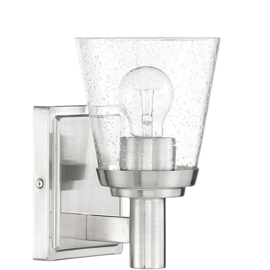 Sunset Lighting Riella 1-Light Mb Vanity Clear Seeded Glass F24101-80