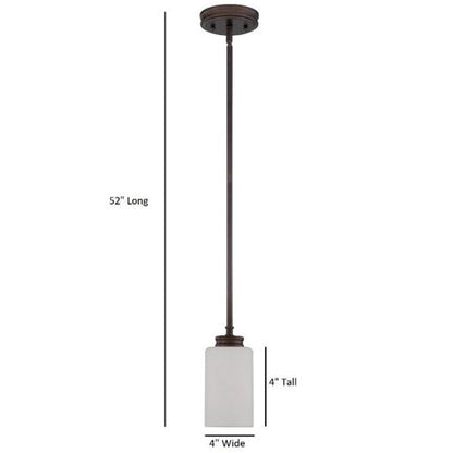 Sunset Lighting Dalton 1-Light Mini Pendant Light Provincial Bronze Opal Glass F18010-64