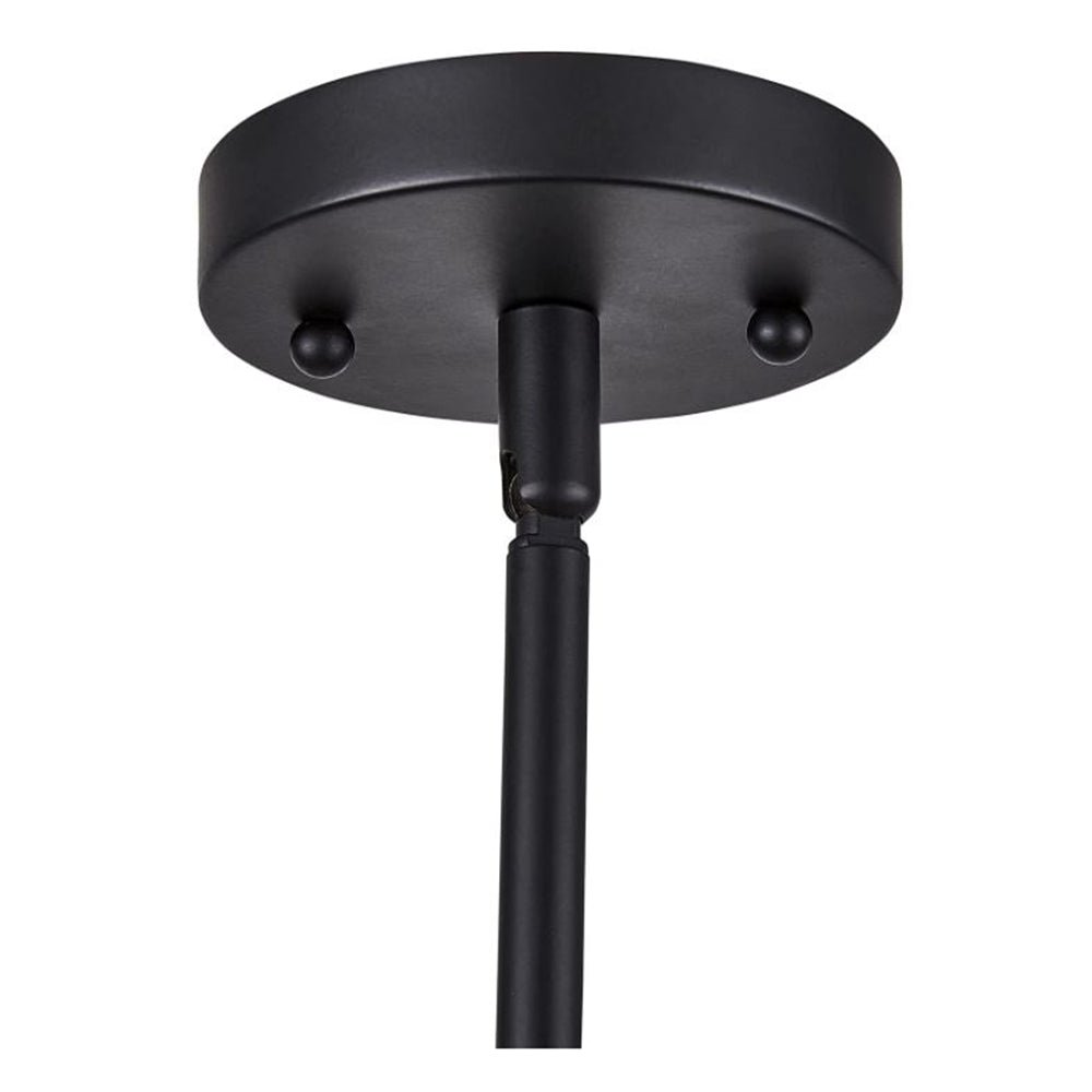 Luminance Mini Pendant Lighting for Kitchen Island | Modern Black Hanging Ceiling Fixture with Clear Glass Shade F3455-31