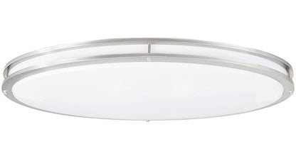 Sunset Lighting Flush Mount White Acrylic Lens Shades, Bright Satin Nickel Finish F9880-80