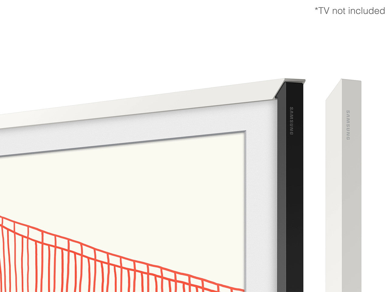 Samsung 55" The Frame Customizable Bezel f/ 2021-2022 - Modern White VG-SCFA55WTB