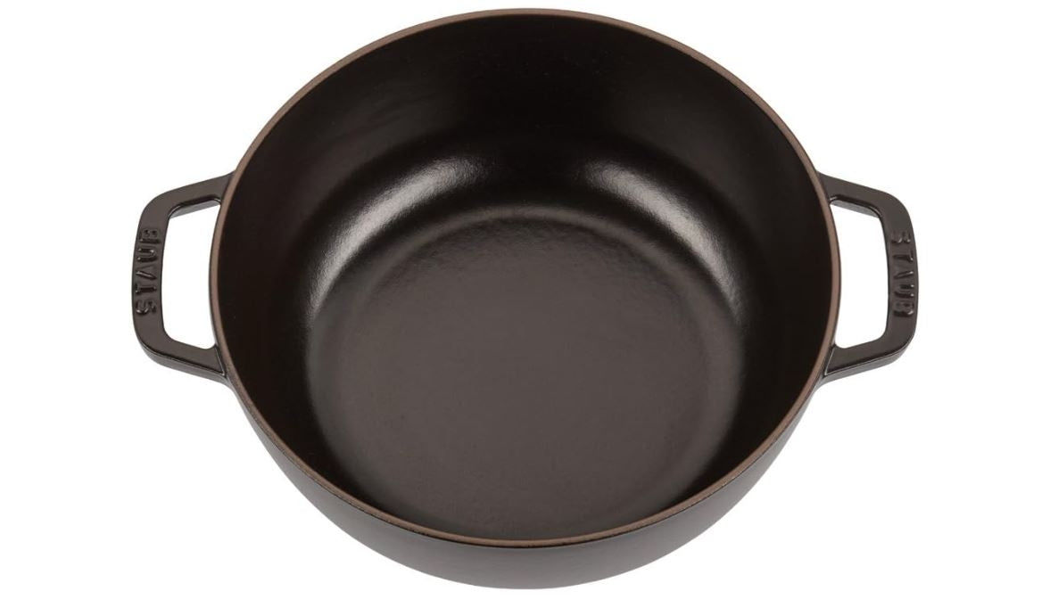 Staub Cast Iron Dutch Oven, 3.75Qt, serves 3-4, Made in France, Black 11732423