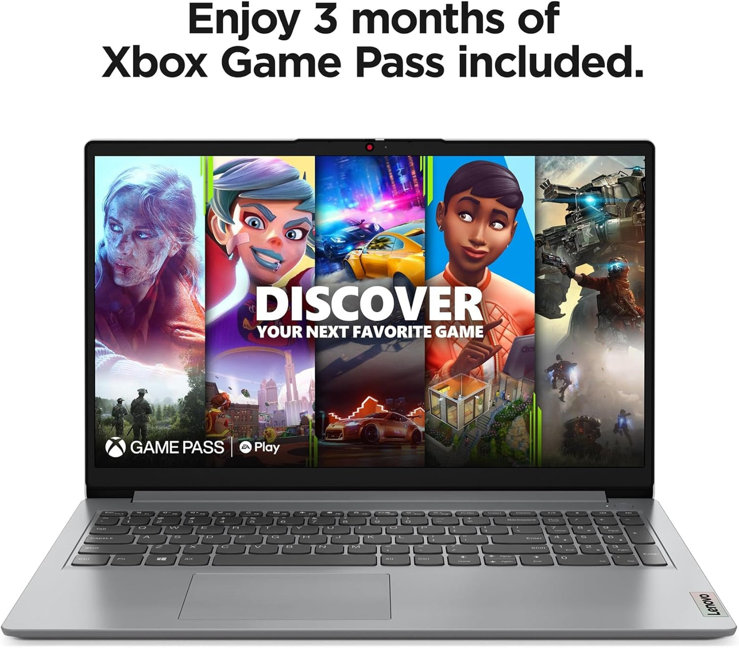 Lenovo IdeaPad 1 15.6" Full HD Laptop , Intel Celeron N4500, 4 GB RAM, 128 GB Flash Memory, Cloud Gray, 82LX005TUS