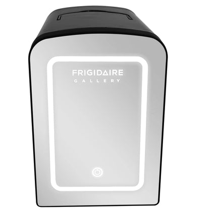 Frigidaire 9-Can or 6L Beauty Light Up Mini Refrigerator EFMIS209-BLACK, Includes 12V DC car adapter & 110v home power cord
