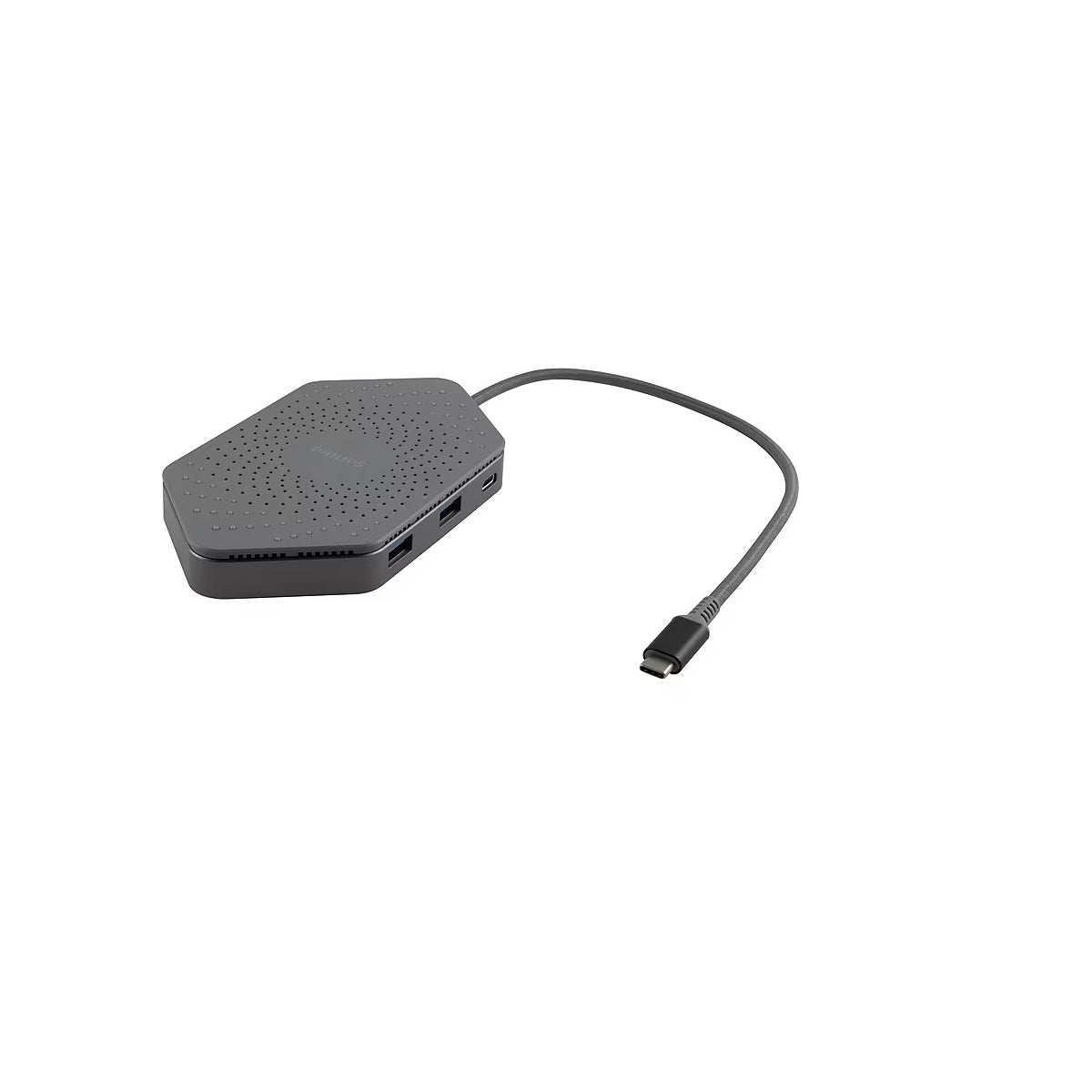 Philips Elite Plus USB-C Docking Station w/ Qi Charging, 2x USB 3.0 ports that transfer data up to 5Gbps, USB Type-C 100W laptop charging port - DLK9121C/27