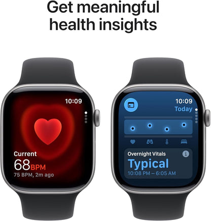 Apple Watch Series 11 (GPS) 46mm Space Gray Aluminum Case Sport Band M/L MEV44LWA