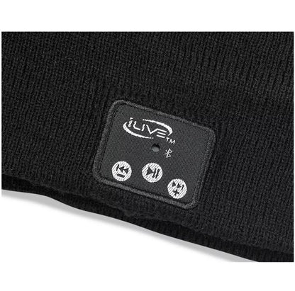 iLive Wireless Bluetooth Beanie with Earbud Speakers and Microphone, IAKB45B, Black