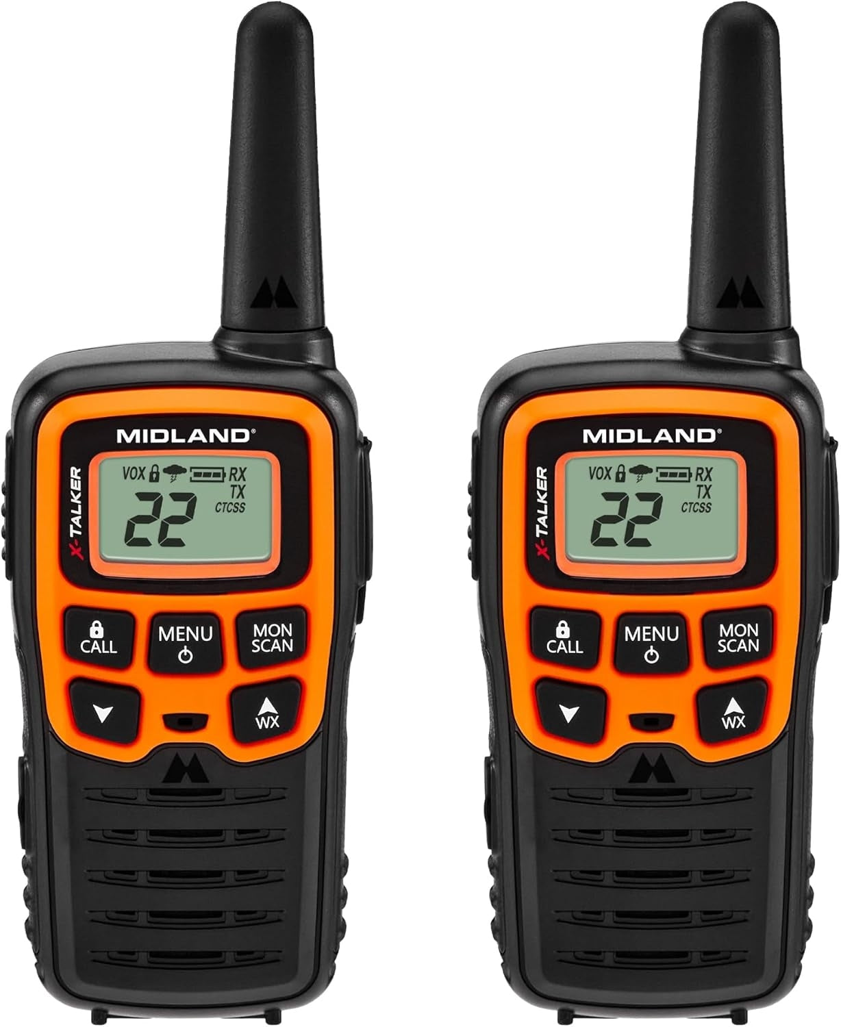 Midland - X-TALKER 28-Mile, 22-Channel FRS 2-Way Radios (Pair) - Orange T51VP3X6