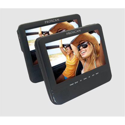 Proscan 7" Dual Screen Portable CD DVD Player w/ SD Card slot, USB port PDVD7751-B
