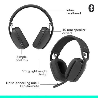 Logitech Zone Vibe 100 Wireless Headset Graphite 981-001256