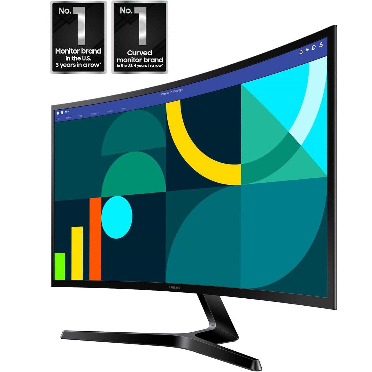 Samsung 27" 100Hz Essential S3 (S36GD) Series FHD 1800R Curved Computer Monitor LS27D366GANXZA
