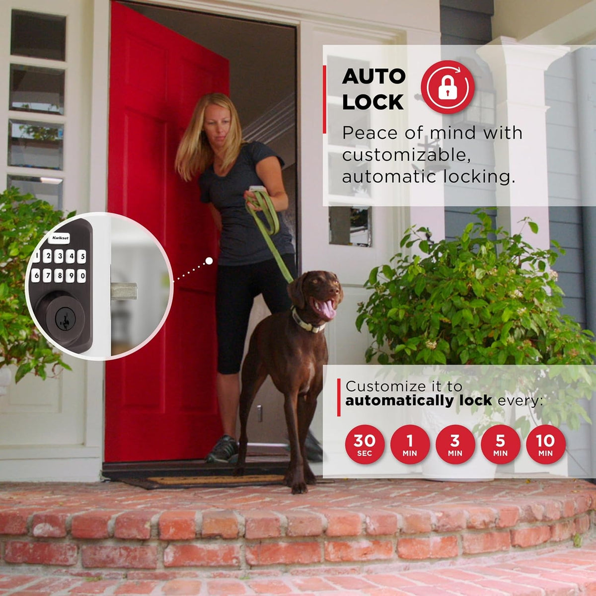 Kwikset Powerbolt 250 10-Button Keypad Venetian Bronze Transitional Electronic Deadbolt Door Lock 992500-009