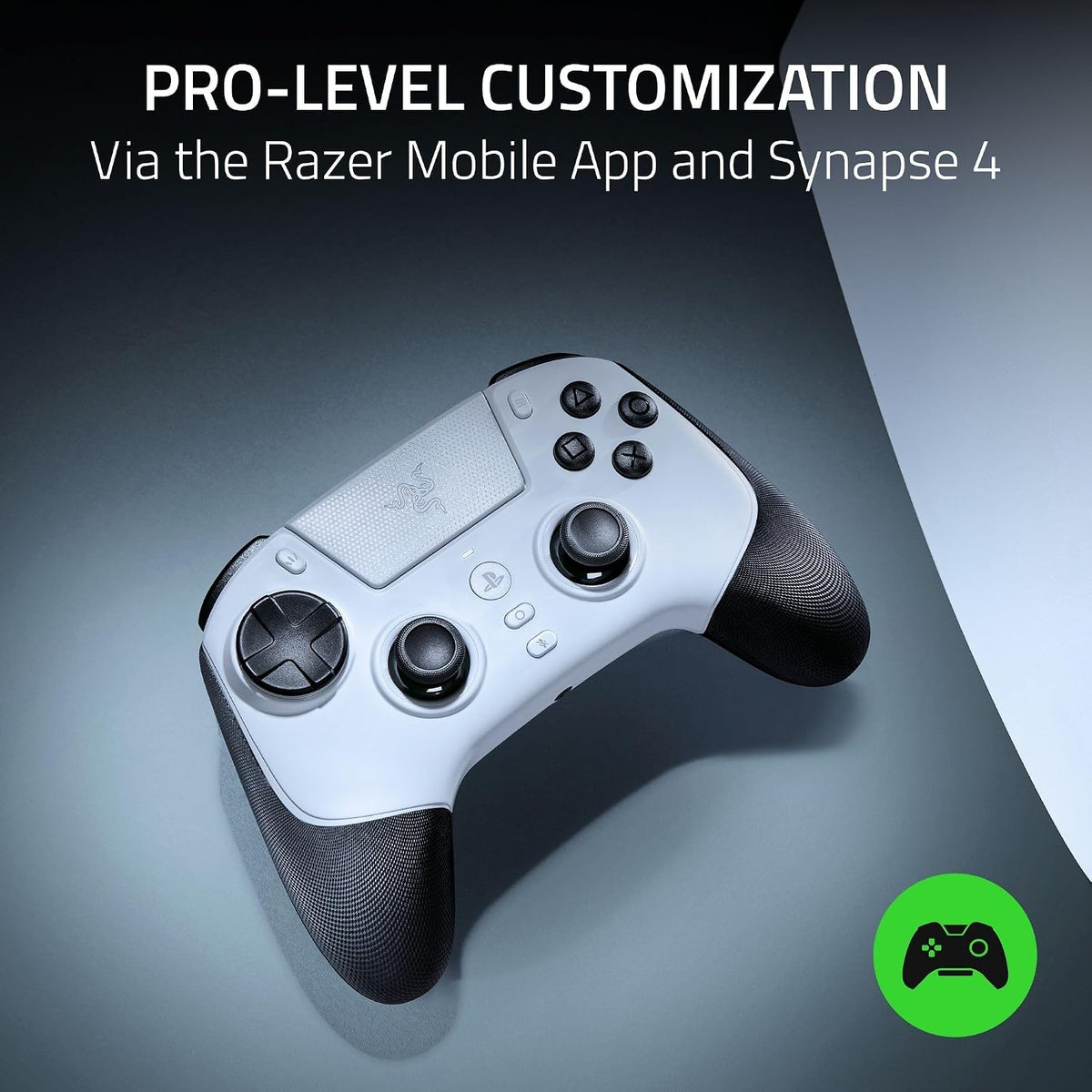 Razer Raiju V3 Pro Wireless Esports Controller for PlayStation 5 and PC in White - RZ06-05580200-R3UA