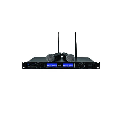 Technical Pro WM1302 Dual-Channel Wireless Handheld Microphone System 509 & 555 MHz