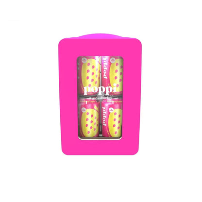 Poppi 8 Can Light Up Mini Dorm Fridge Cooler