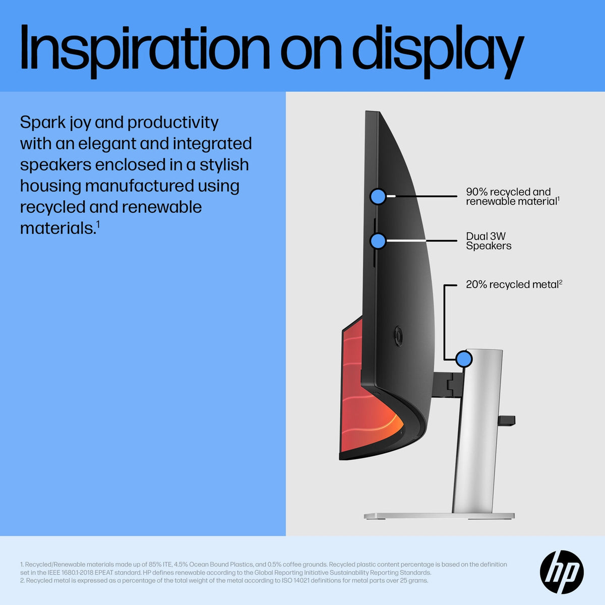 HP E45c G5 DQHD 44.5" 1440p 165 Hz 3ms Curved Monitor 6N4C1AAR