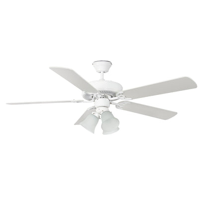 Luminance Concord Fan 52" Home Air Fan Three Light with White Finish CF52848-30-MB-LED