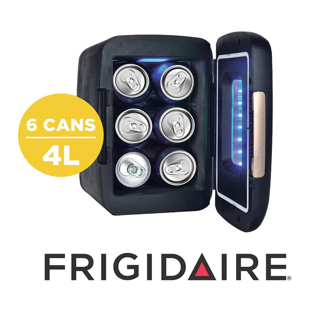 Frigidaire EFMIS179-STEALTH 6 Can/4 L Mini Fridge with Infinity LED Light door