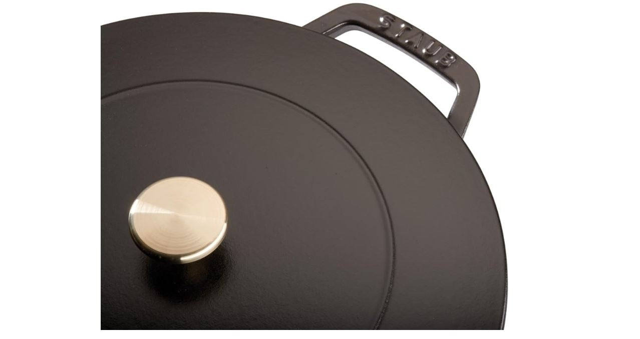 Staub Cast Iron Dutch Oven, 3.75Qt, serves 3-4, Made in France, Black 11732423