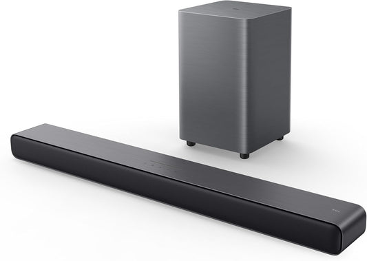 TCL S55H 2.1 Ch S-Class Soundbar w/ Wireless Subwoofer Dolby Atmos - Black